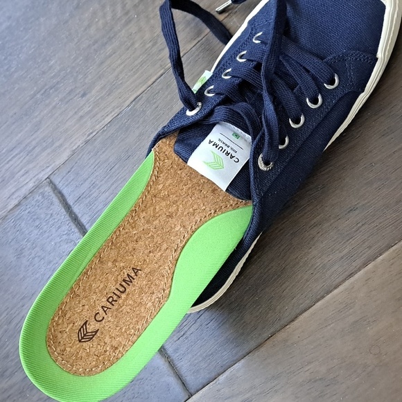 Cariuma Navy Blue Low Top Canvas Sneakers - Picture 9 of 10